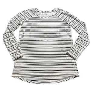Lululemon Emerald Striped Long Sleeve Tee